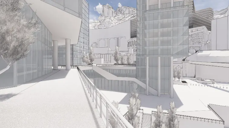 Maquette du projet d’aménagement de l’Îlot Charles III à Monaco